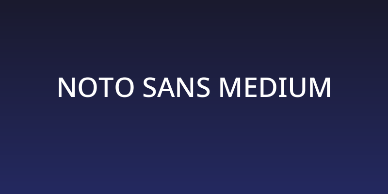 Noto Sans Medium Social Header