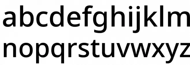 Noto Sans Medium फ़ॉन्ट लोअरकेस