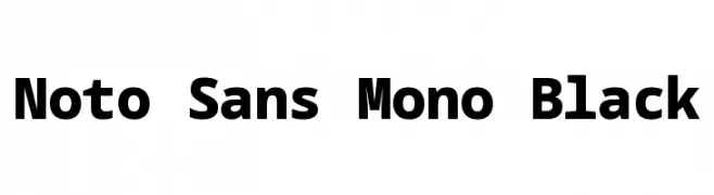 Noto Sans Mono Black  Frei Schriftart Herunterladen