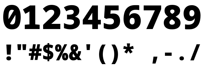 Noto Sans Mono Black Font OTHER CHARS