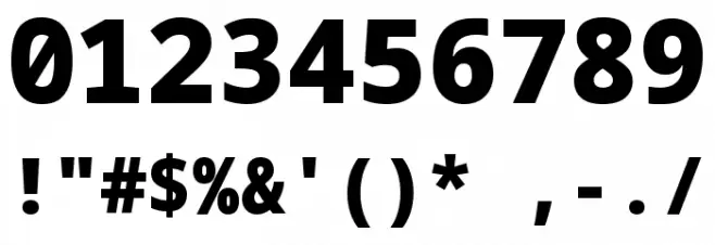 Noto Sans Mono Black Font OTHER CHARS