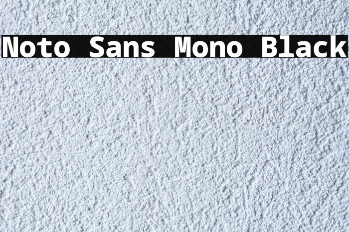 Noto Sans Mono Black Font examples