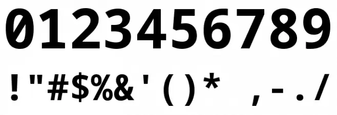 Noto Sans Mono Bold Font OTHER CHARS