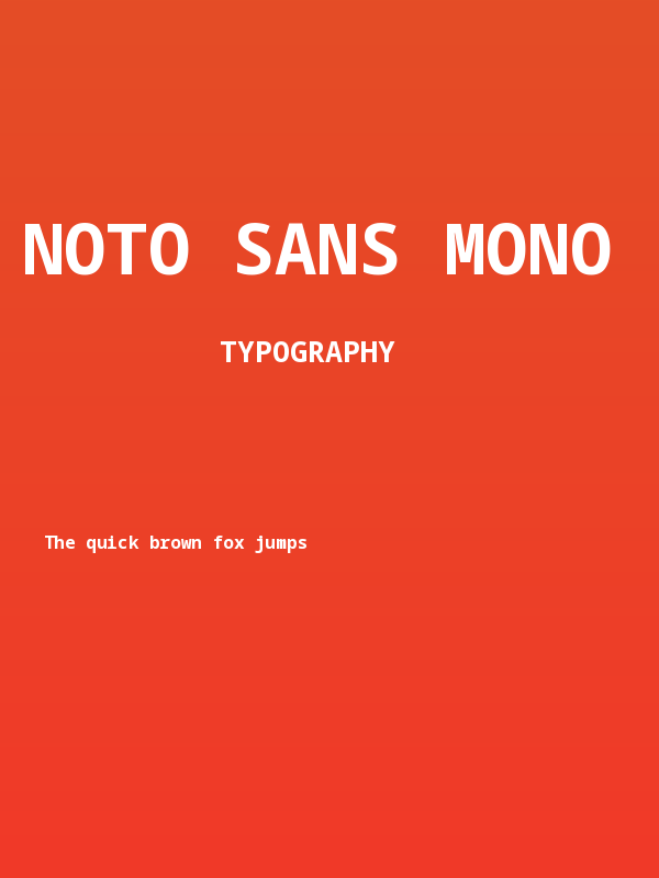 Noto Sans Mono Bold Poster