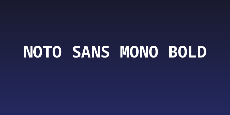 Noto Sans Mono Bold Social Header