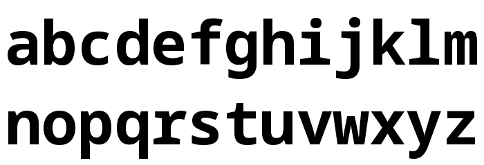 Noto Sans Mono Bold Font LOWERCASE