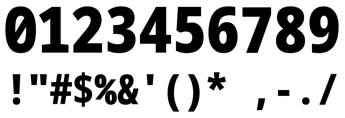 Noto Sans Mono Condensed Black Font OTHER CHARS
