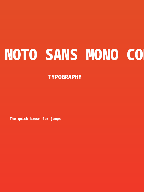 Noto Sans Mono Condensed Black Poster