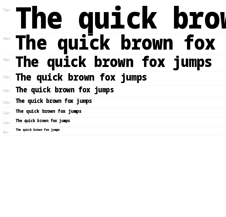 Noto Sans Mono Condensed Black Waterfall