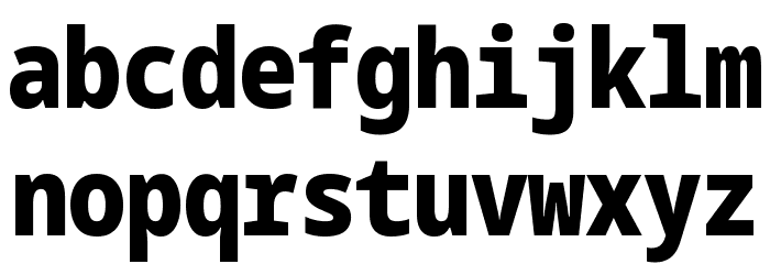 Noto Sans Mono Condensed Black Font LOWERCASE