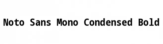 Noto Sans Mono Condensed Bold  Fuentes Gratis Descargar