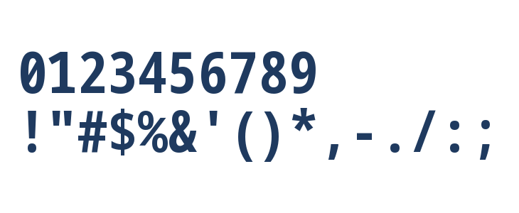 Noto Sans Mono Condensed Bold Other Characters