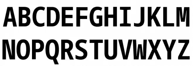 Noto Sans Mono Condensed Bold Schriftart Groß