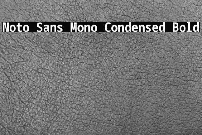 Noto Sans Mono Condensed Bold Font examples