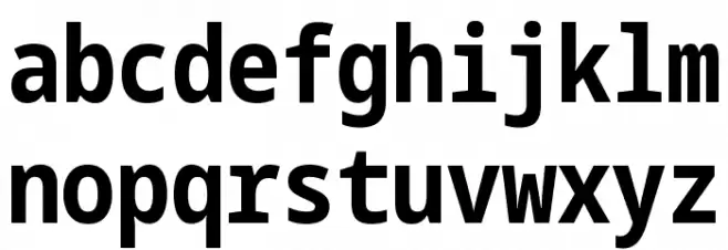 Noto Sans Mono Condensed Bold خط أحرف صغيرة