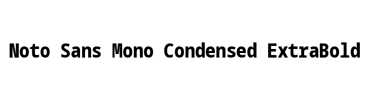 Noto Sans Mono Condensed ExtraBold  les polices de caractères gratuit tlcharger