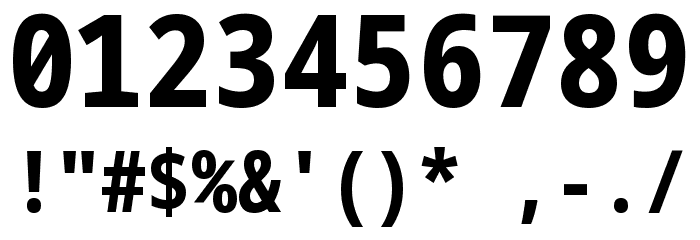 Noto Sans Mono Condensed ExtraBold Font OTHER CHARS