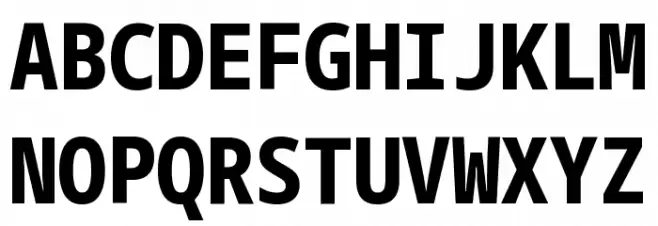 Noto Sans Mono Condensed ExtraBold फ़ॉन्ट अपरकेस