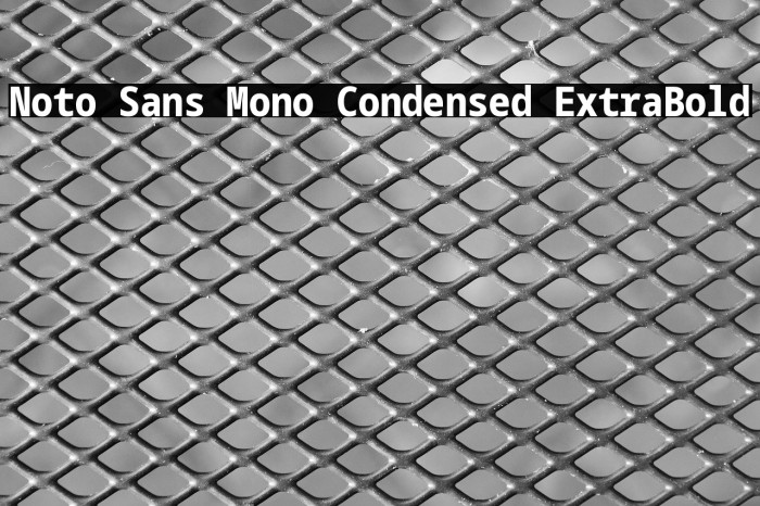 Noto Sans Mono Condensed ExtraBold Font examples