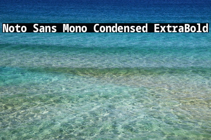 Noto Sans Mono Condensed ExtraBold Font examples