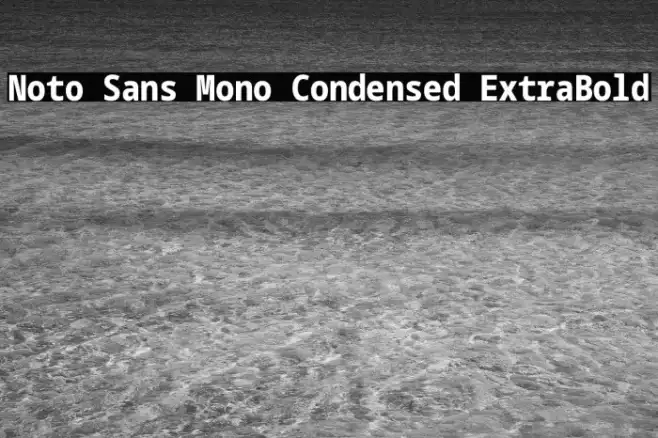 Noto Sans Mono Condensed ExtraBold Example 3