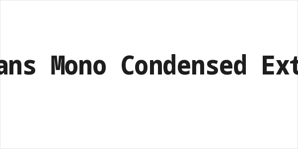 Noto Sans Mono Condensed ExtraBold Logo