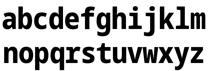 Noto Sans Mono Condensed ExtraBold Font LOWERCASE