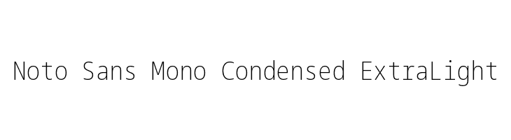 Noto Sans Mono Condensed ExtraLight  font caratteri gratis