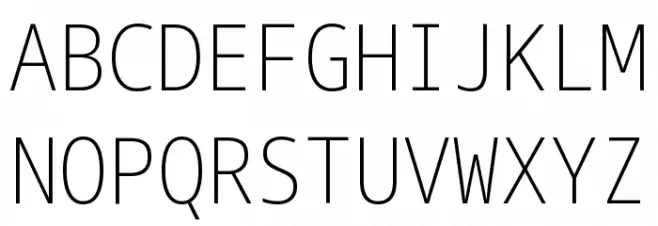 Noto Sans Mono Condensed ExtraLight Polices MAJUSCULES