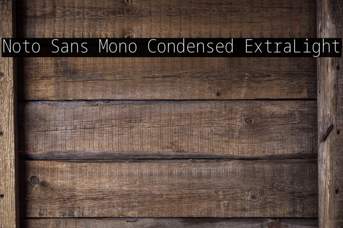 Noto Sans Mono Condensed ExtraLight Font examples