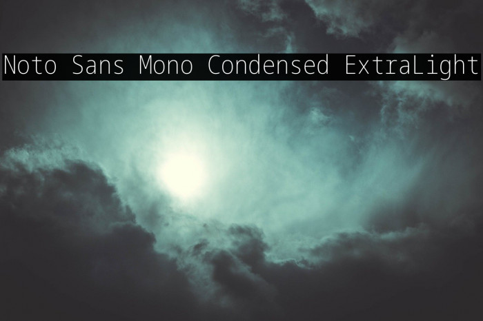 Noto Sans Mono Condensed ExtraLight Font examples