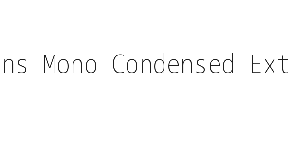 Noto Sans Mono Condensed ExtraLight Logo