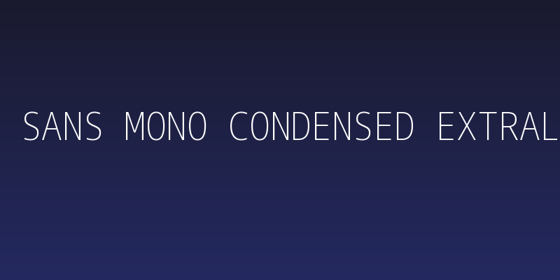 Noto Sans Mono Condensed ExtraLight Social Header