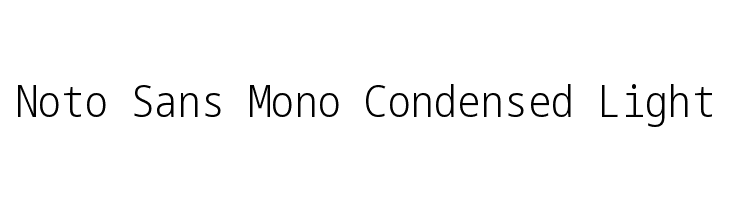 Noto Sans Mono Condensed Light  font caratteri gratis