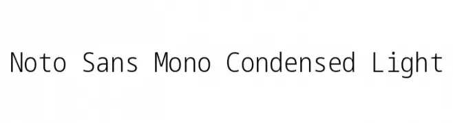 Noto Sans Mono Condensed Light  Fuentes Gratis Descargar