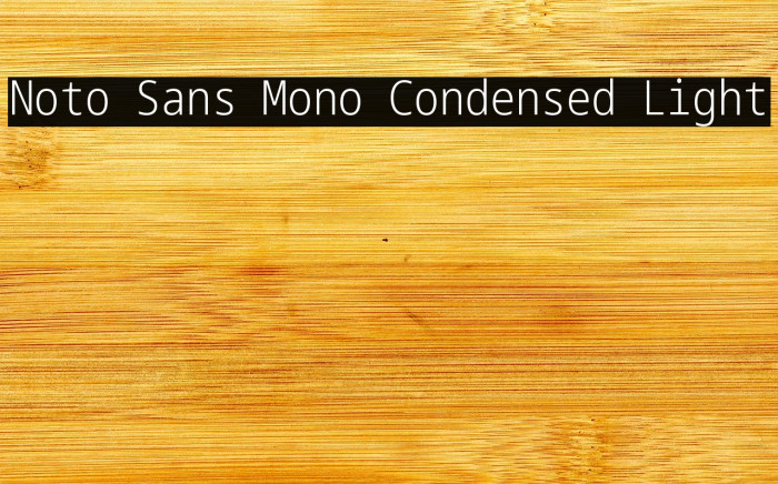 Noto Sans Mono Condensed Light Example 2