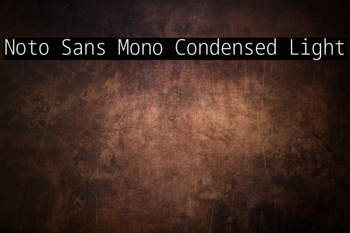 Noto Sans Mono Condensed Light Example 3