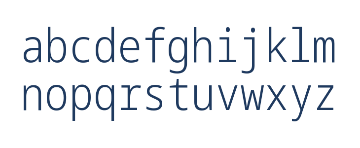 Noto Sans Mono Condensed Light Lowercase