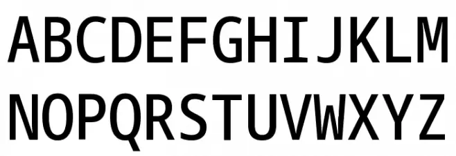Noto Sans Mono Condensed Medium Font UPPERCASE