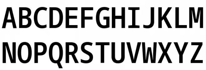 Noto Sans Mono Condensed SemiBold Polices MAJUSCULES