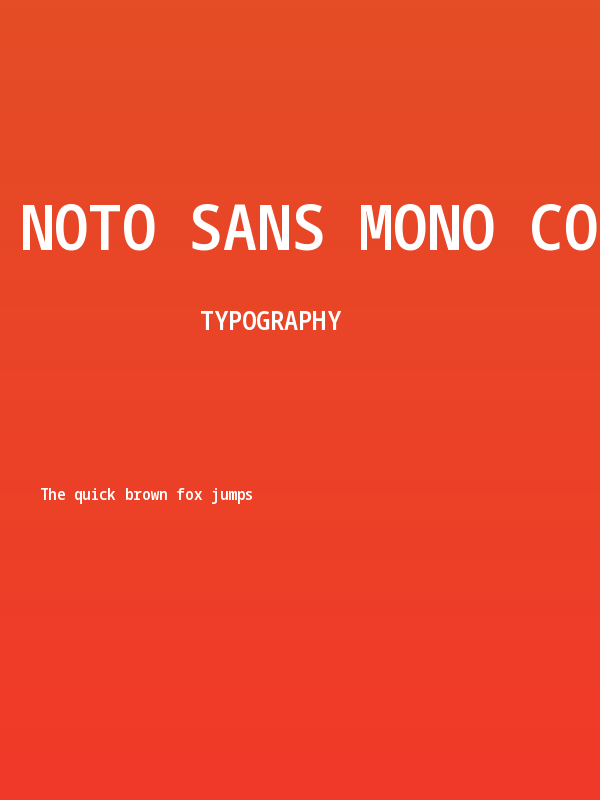 Noto Sans Mono Condensed SemiBold Poster