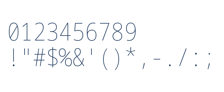 Noto Sans Mono Condensed Thin Other Characters