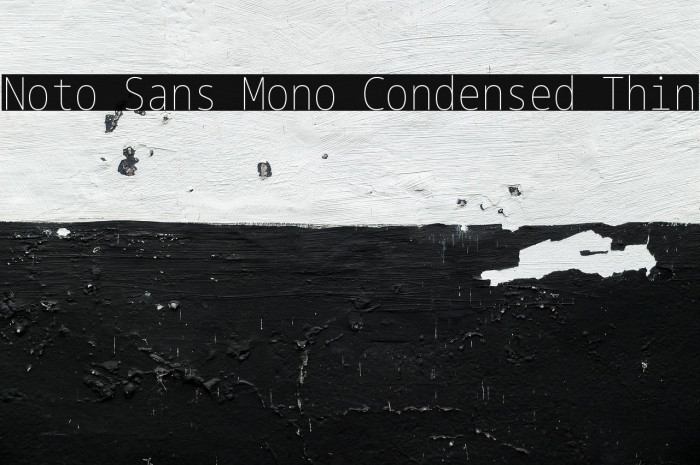 Noto Sans Mono Condensed Thin Example 1