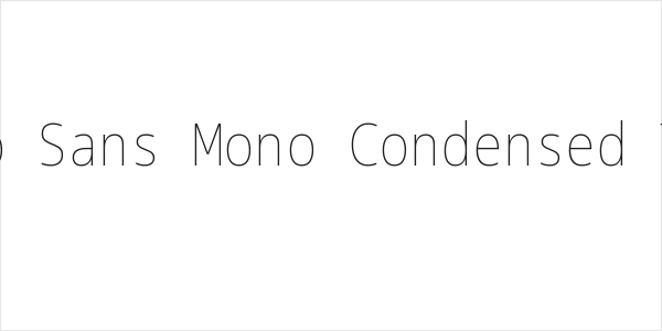 Noto Sans Mono Condensed Thin Logo