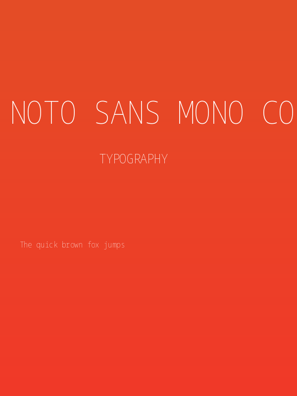 Noto Sans Mono Condensed Thin Poster