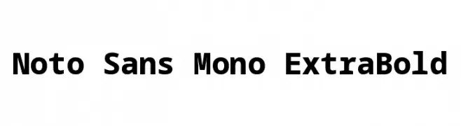 Noto Sans Mono ExtraBold  font caratteri gratis