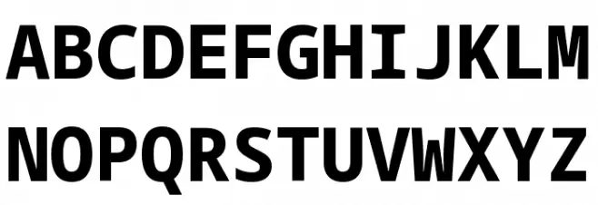 Noto Sans Mono ExtraBold Polices MAJUSCULES