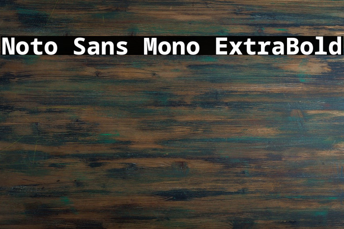 Noto Sans Mono ExtraBold Example 1