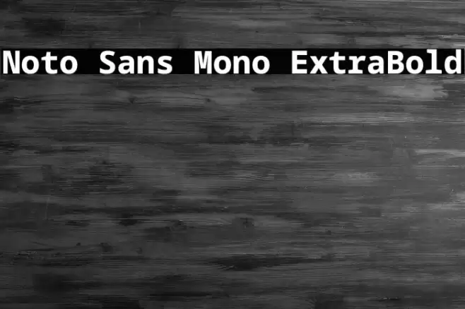 Noto Sans Mono ExtraBold Font examples