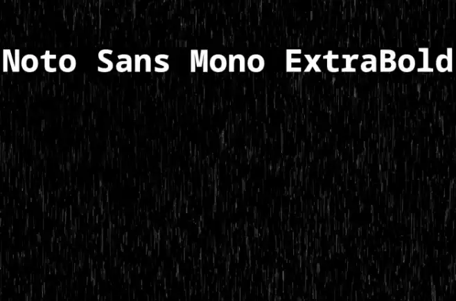Noto Sans Mono ExtraBold Font examples